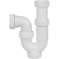 Aqualy BO-43450 Sifón curvado para lavabo y cocina- sin válvula